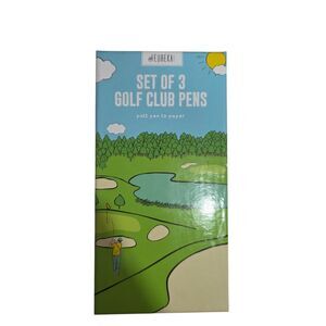 Eureka Set of 3 Golf Club Ballpoint Pens Novelty Desk Gift New in Box